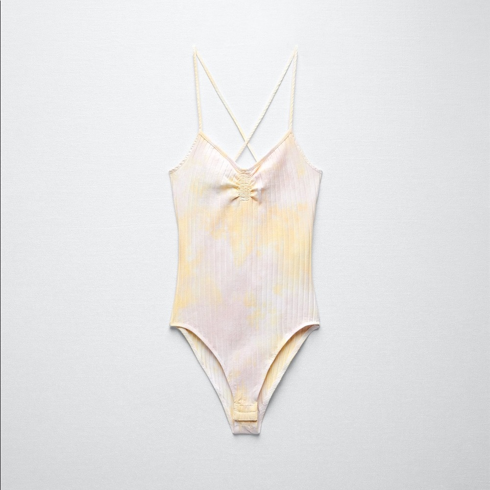 💗GET 20% OFF💗NWT ZARA TIE-DYE GATHERED BODYSUIT - Picture 9 of 9